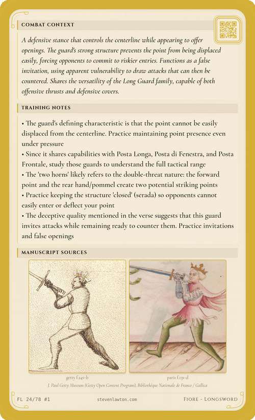 Training card FL23 back