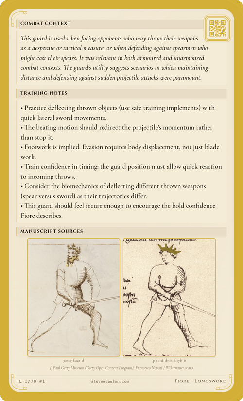 Training card FL03 back