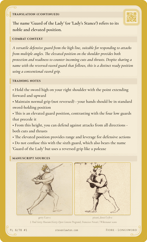 Training card FL06 back