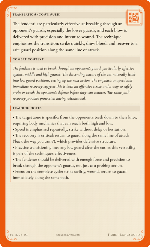 Training card FL08 back