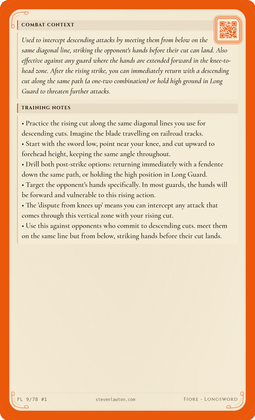 Training card FL09 back