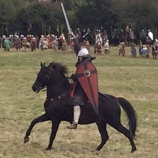 Mounted combat at the Battle of Hastings reenactment